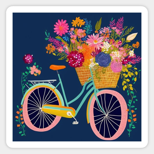 Springtime cycling Sticker by RoseAesthetic